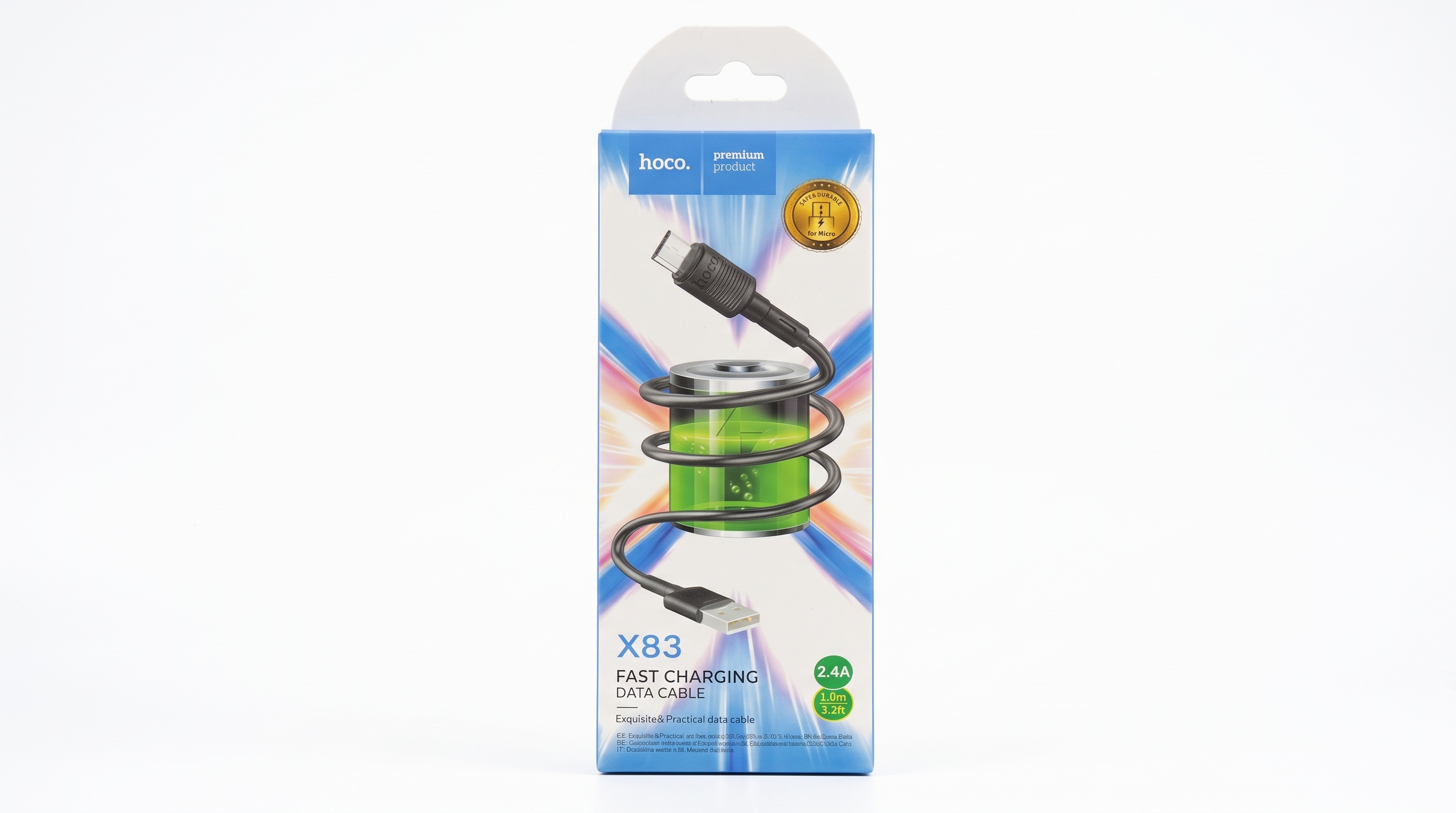 hoco. X83 2.4A Practical Fast Charging Micro-USB Cable 1M